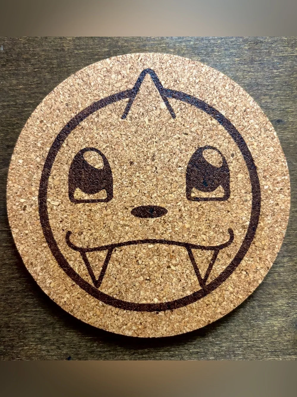 Pokemon Dewgong Face Laser Engraved Cork Coaster